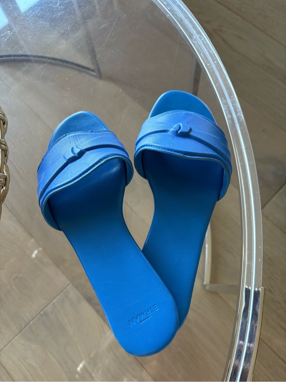 Alexandre Birman Bright Blue Slide Sandals